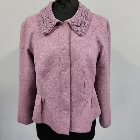 🐢 Magaschoni Wool/Cashmer vintage jacket. Grey size S Vintage!