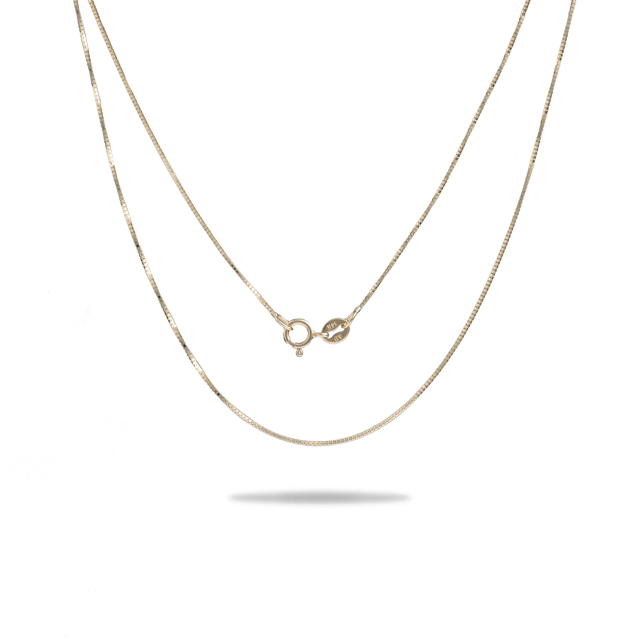 0.6mm Lite Box Chain in Gold