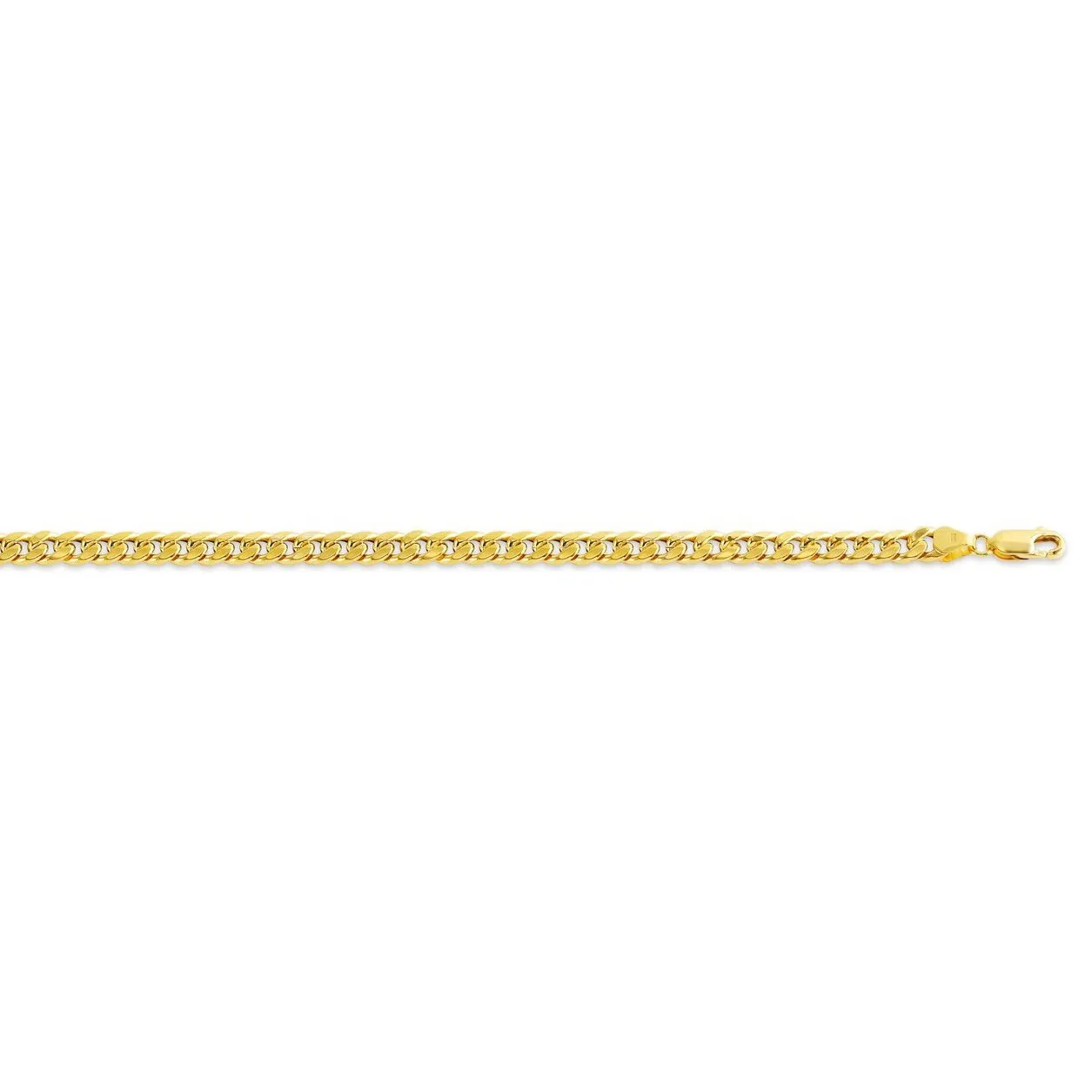 10K Yellow Gold (4.5mm) Semi Hollow Miami Cuban Link Chain (20" - 28")