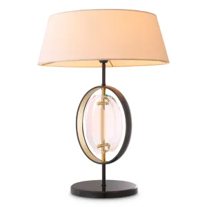 116100UL - Table Lamp Vincente gunmetal finish gold finish UL