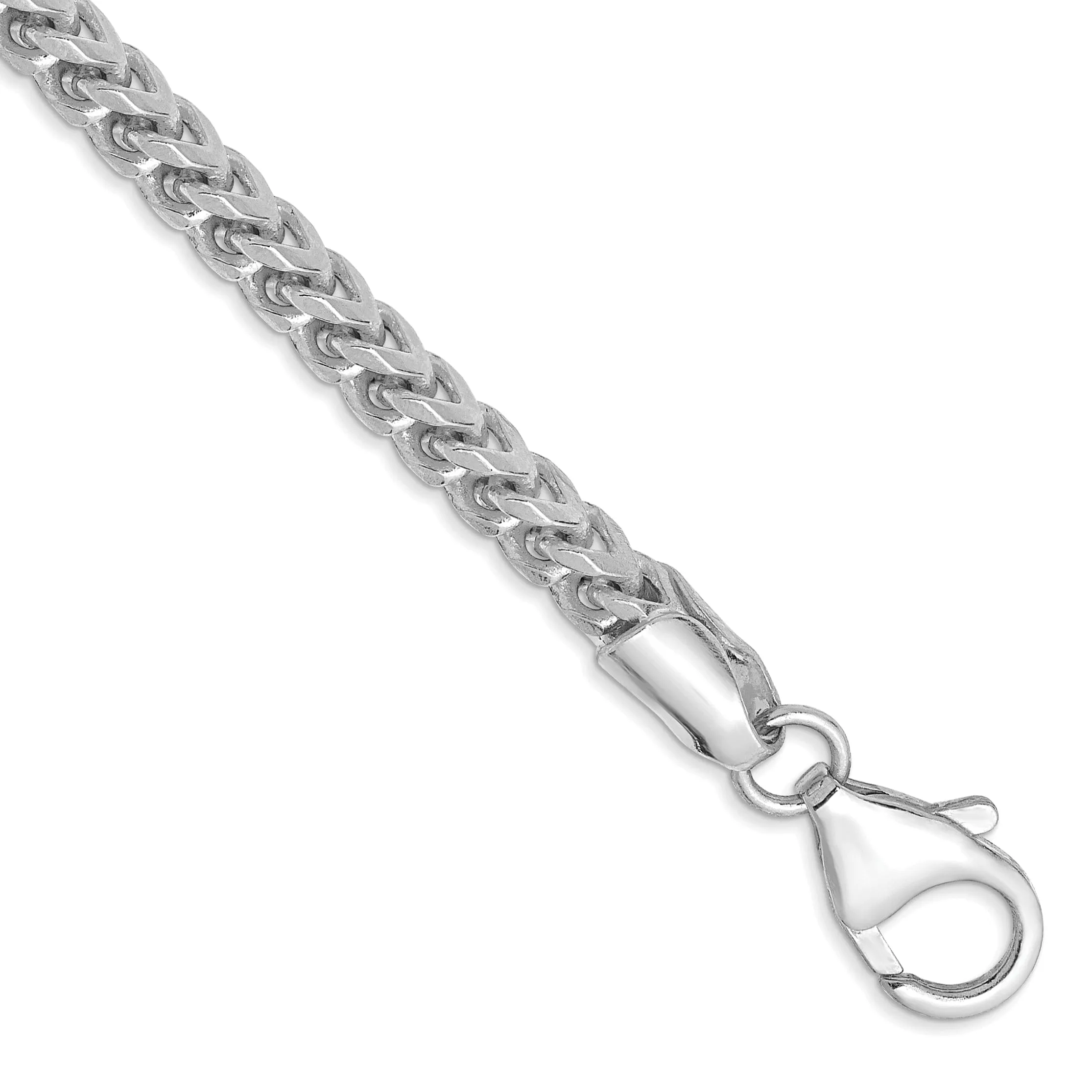 14k White Gold Polished 3.00mm Franco Chain