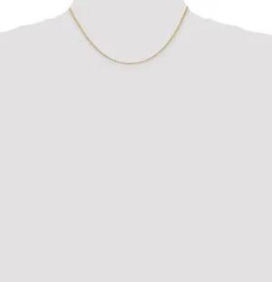14K Yellow Gold 1.30MM Rope Chain with Lobster Clasp