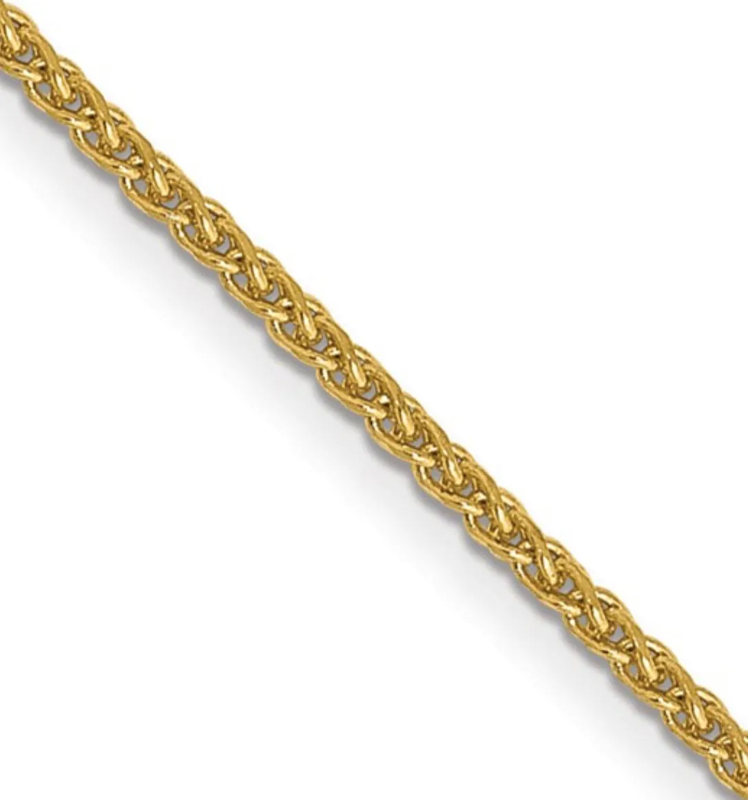 14K Yellow Gold .85MM Spiga Chain with Lobster Clasp
