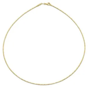 1.5mm Round Omega Chain in Gold