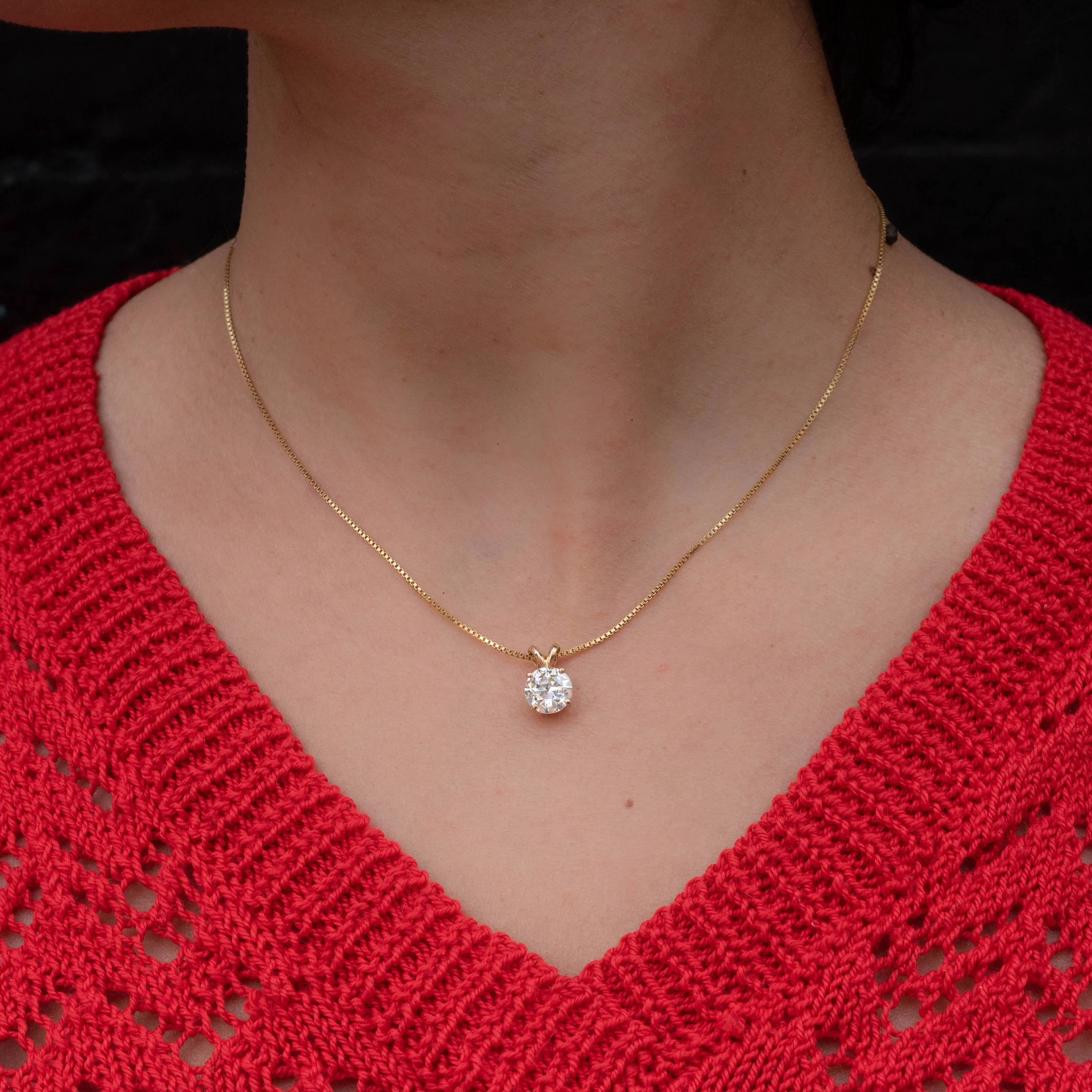 1.65 Carat Diamond Solitaire Pendant c1920