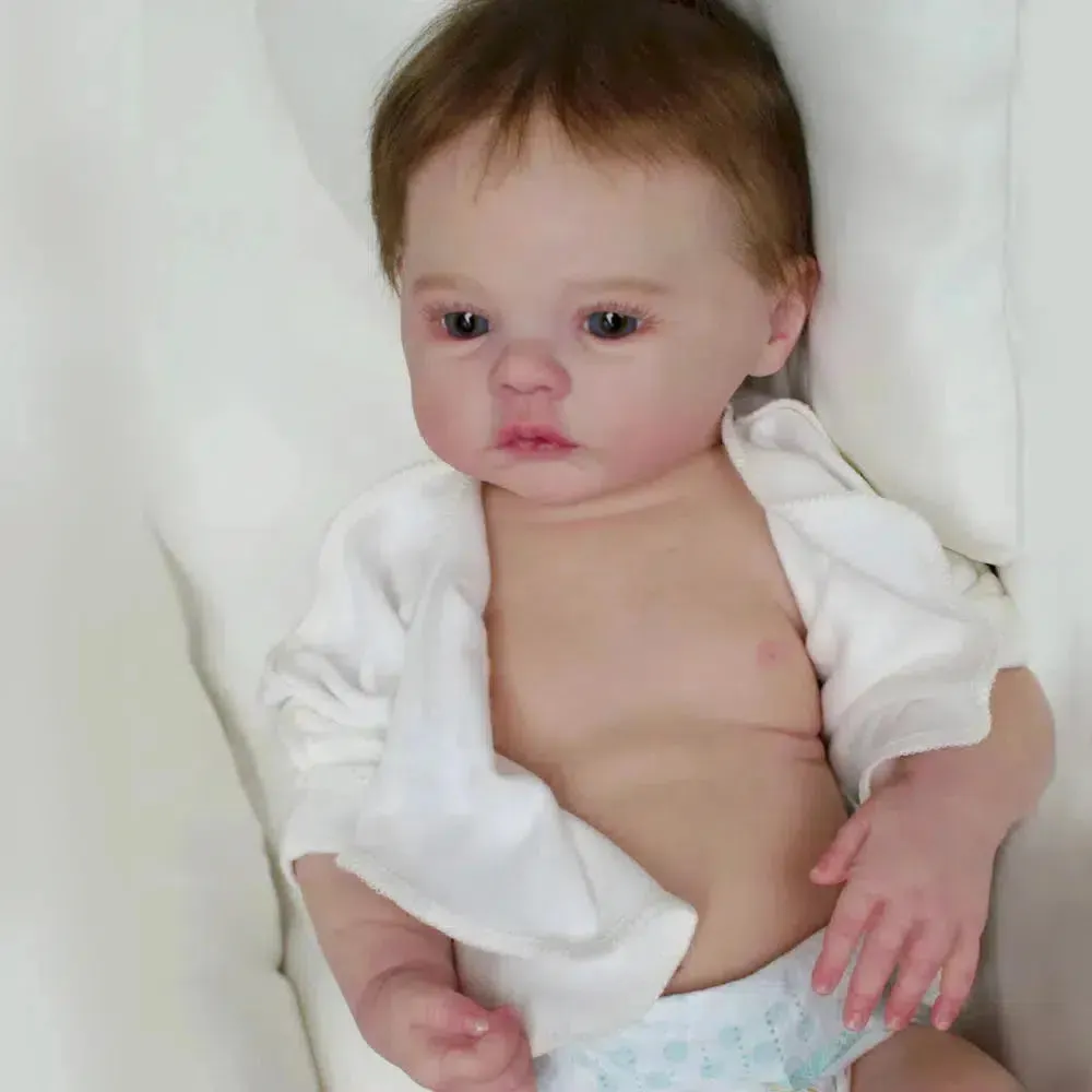 17-Inch Meadow Premature Baby Reborn Doll - Realistic Full Silicone Vinyl Boy