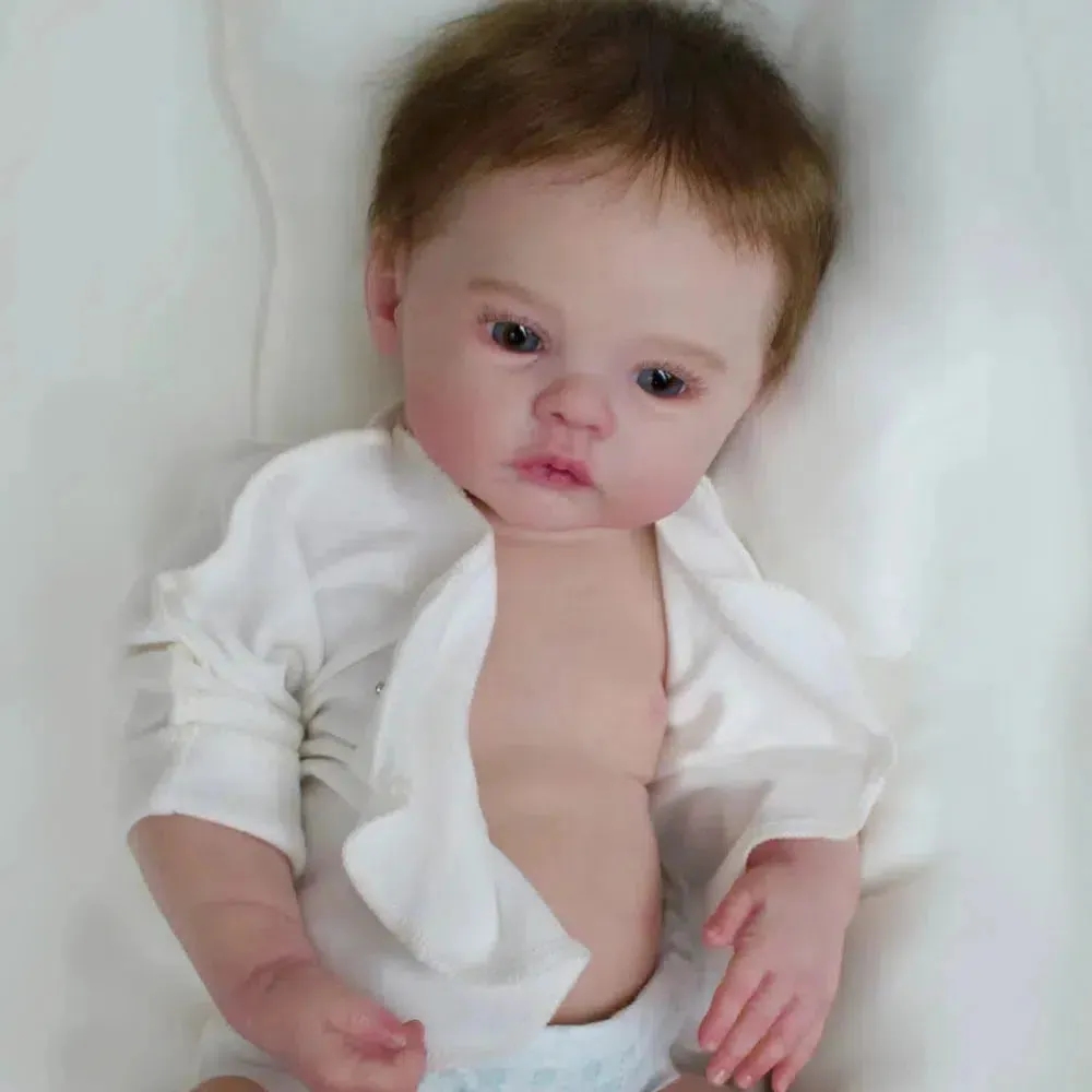 17-Inch Meadow Premature Baby Reborn Doll - Realistic Full Silicone Vinyl Boy
