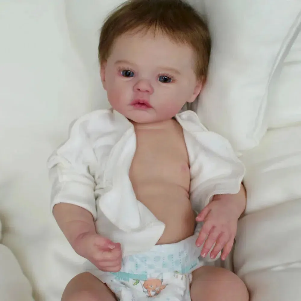 17-Inch Meadow Premature Baby Reborn Doll - Realistic Full Silicone Vinyl Boy