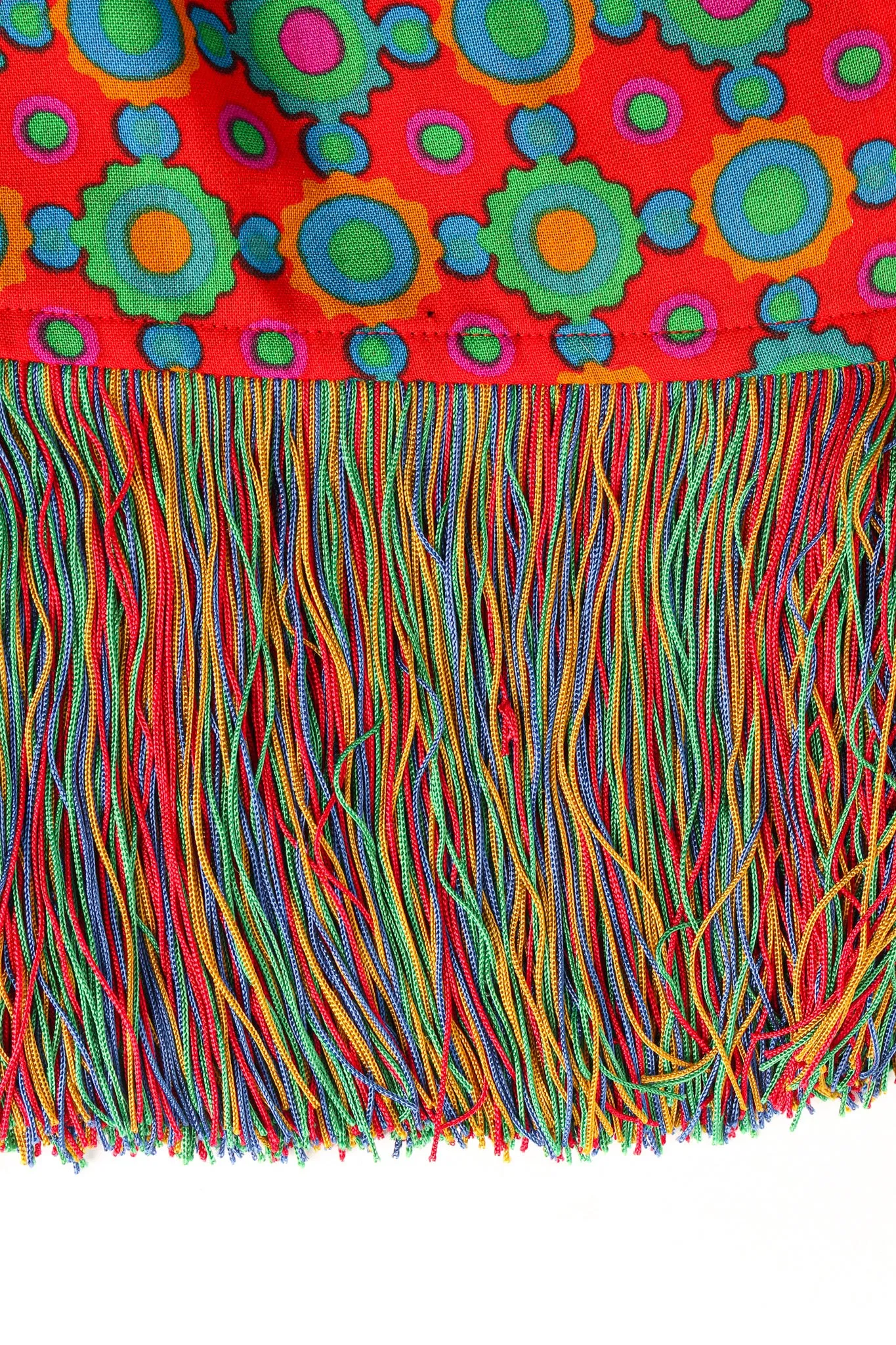 1990 A/W Geo Rainbow Fringe Skirt