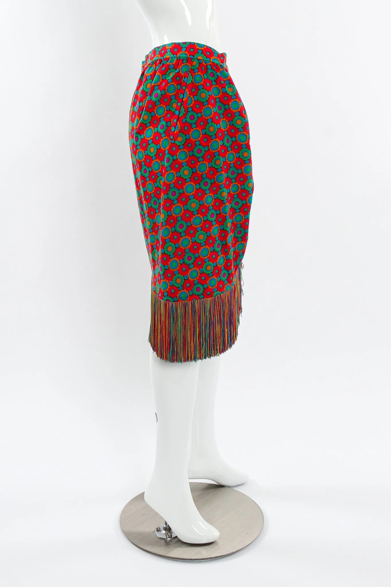 1990 A/W Geo Rainbow Fringe Skirt