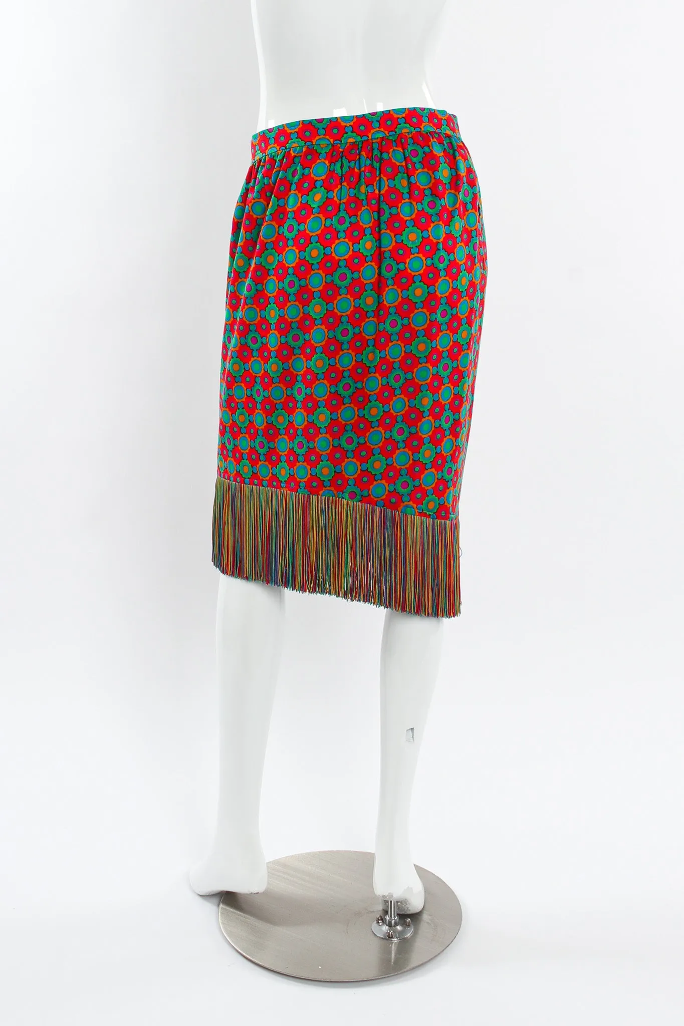 1990 A/W Geo Rainbow Fringe Skirt