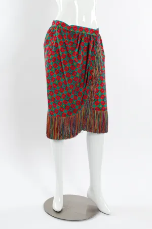 1990 A/W Geo Rainbow Fringe Skirt
