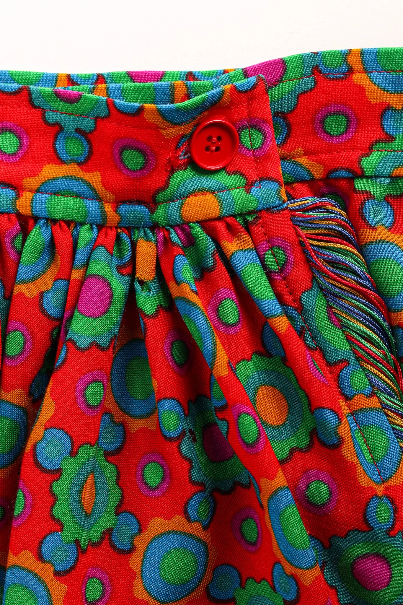 1990 A/W Geo Rainbow Fringe Skirt