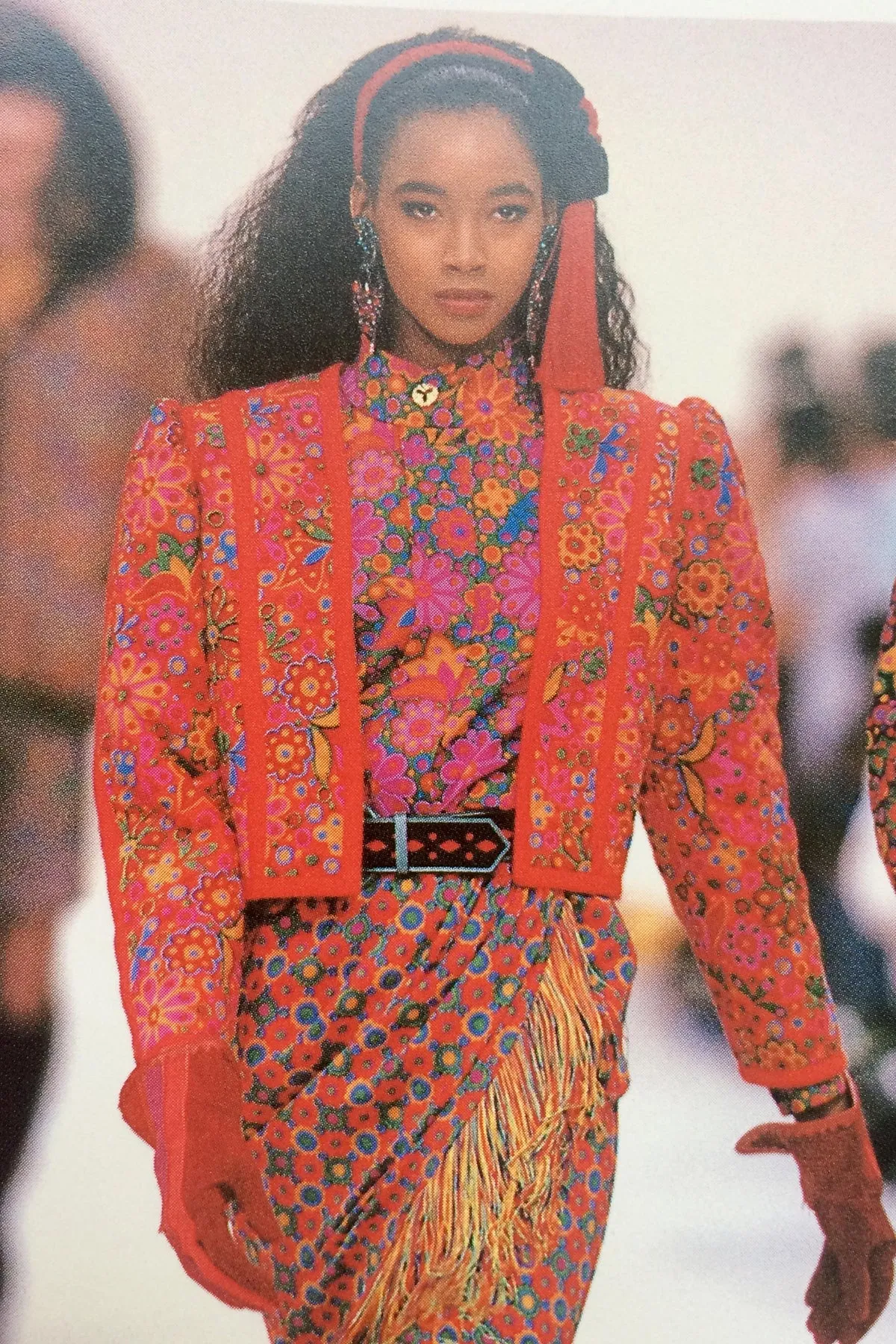 1990 A/W Geo Rainbow Fringe Skirt