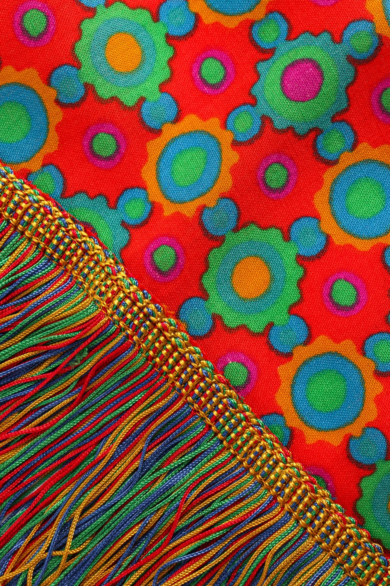 1990 A/W Geo Rainbow Fringe Skirt