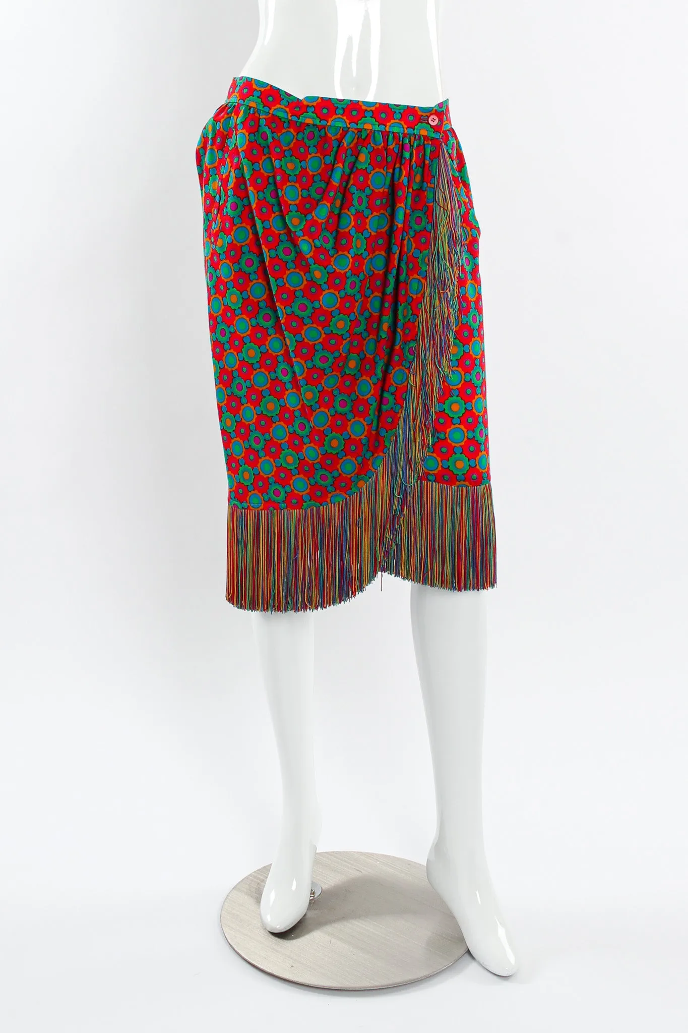 1990 A/W Geo Rainbow Fringe Skirt