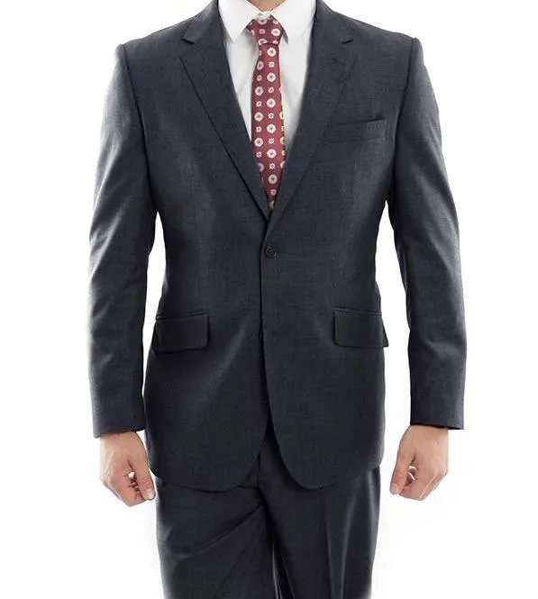 (38R, 46R, 48R, 52L) 100% Wool Modern Fit 2 Piece Navy Suit