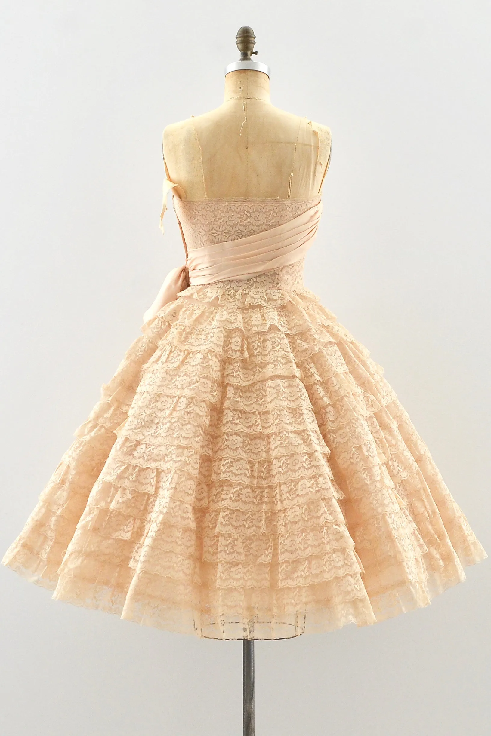 50's Strapless Dress / XS