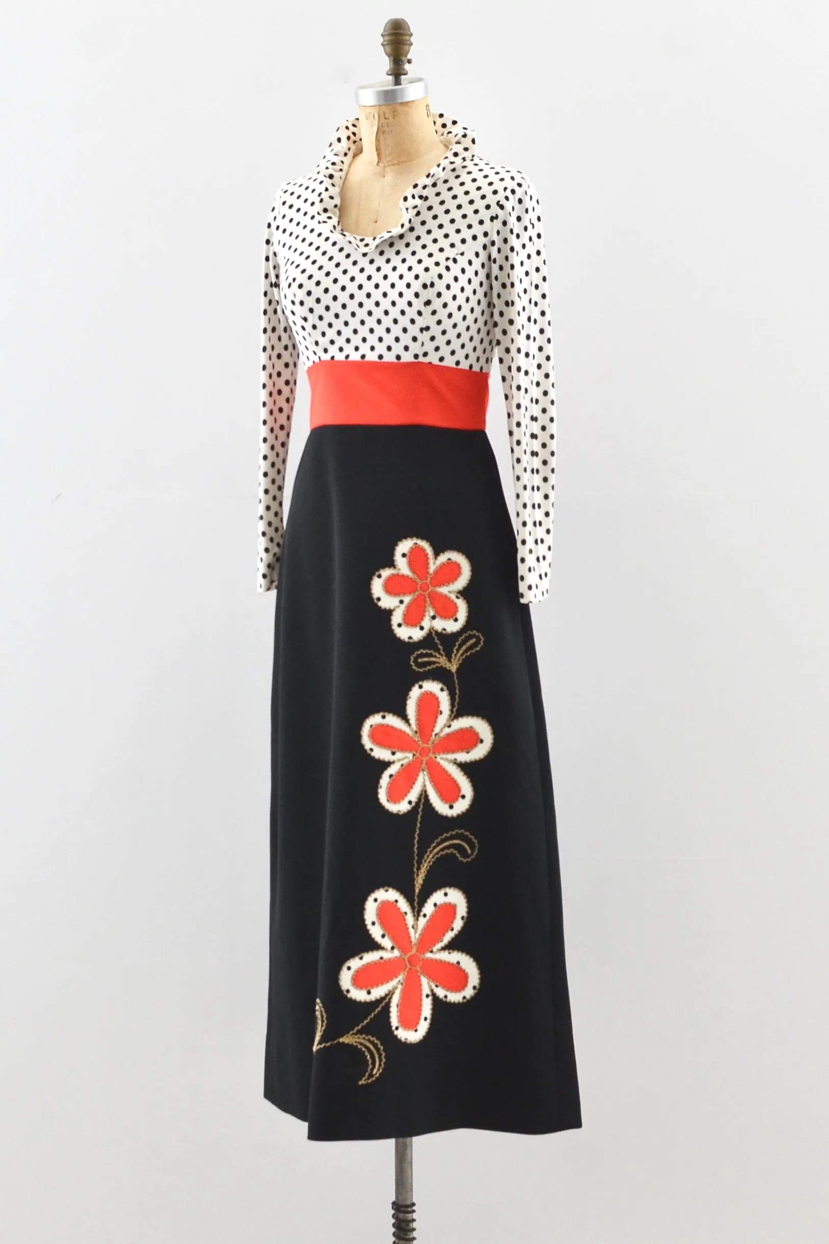 60's Maxi Dress / XXS XS