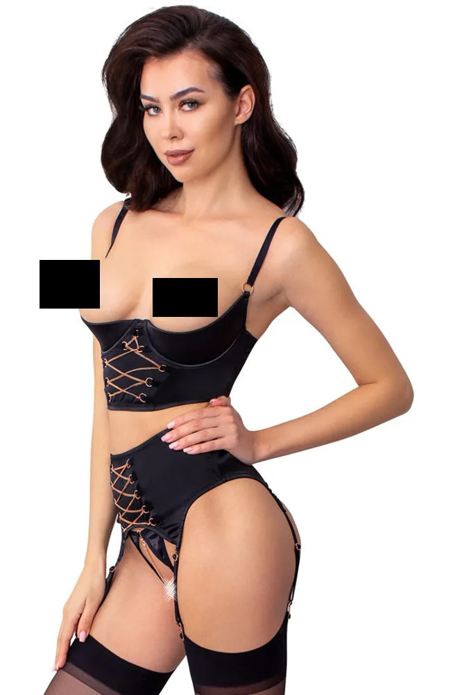 Abierta Fina Shelf Lingerie Set