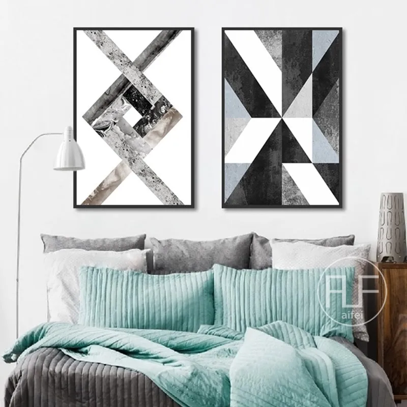 Abstract Geometric Canvas Wall Art