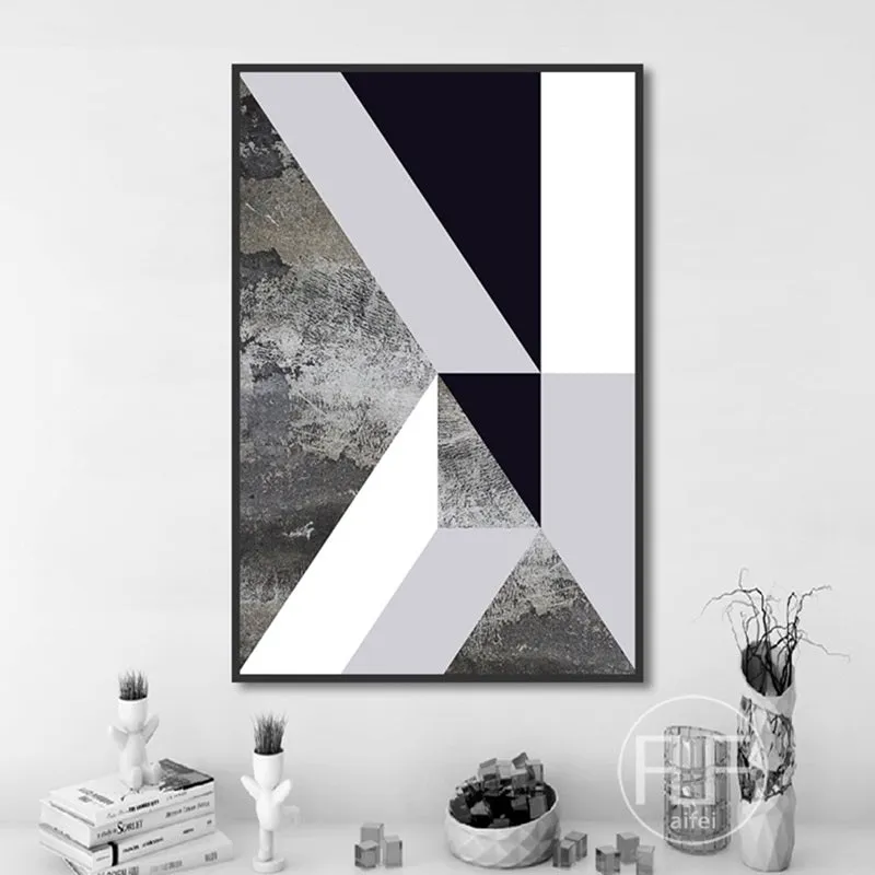 Abstract Geometric Canvas Wall Art