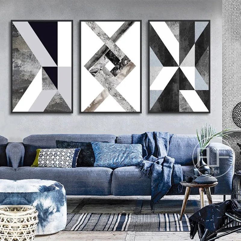 Abstract Geometric Canvas Wall Art