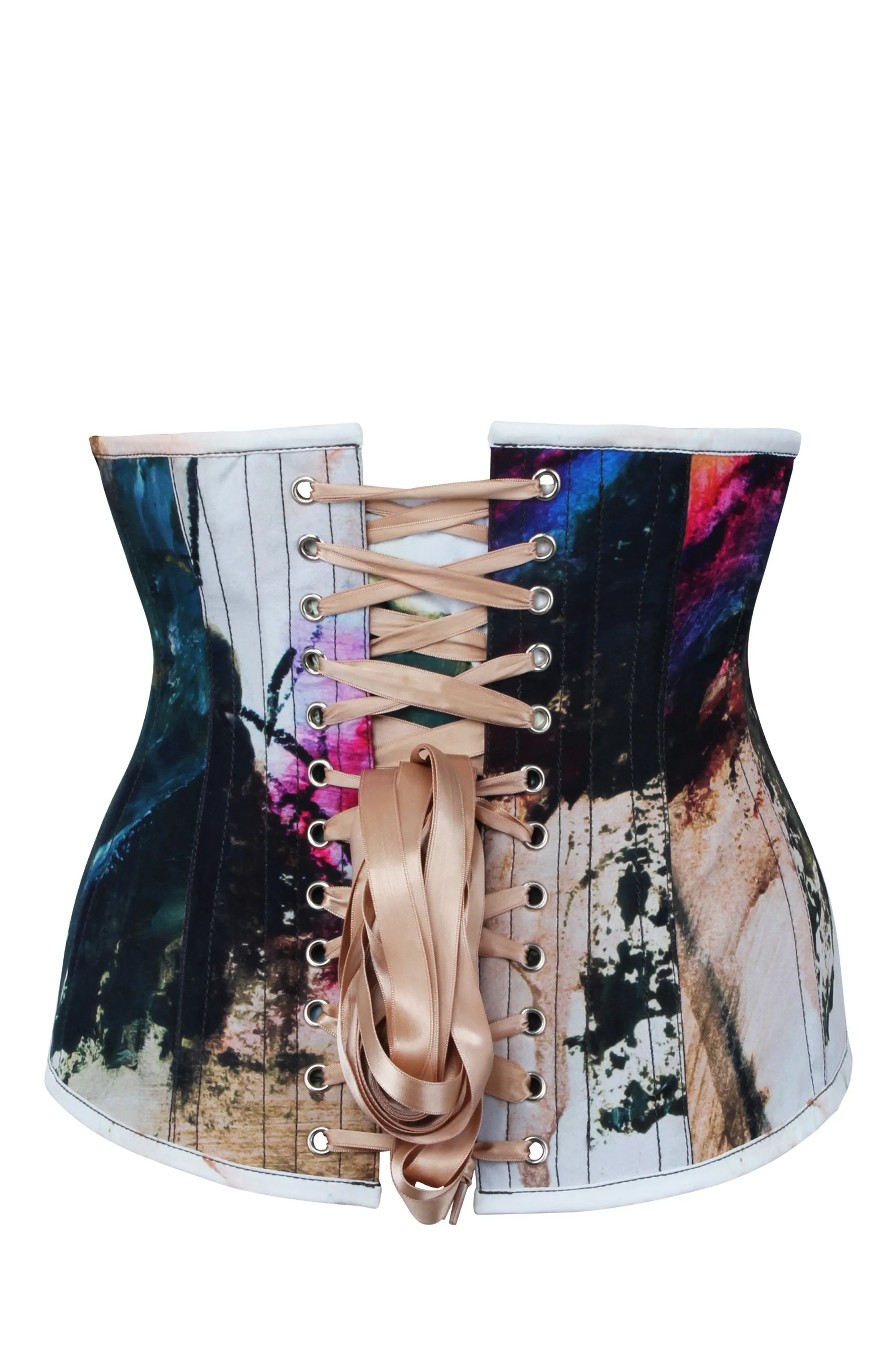 Abstract Ink Underbust Corset
