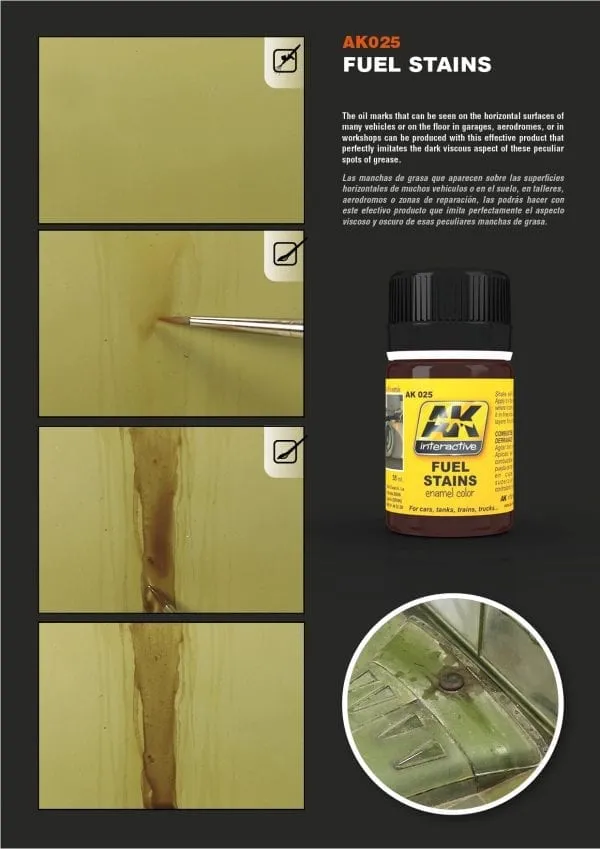 AK Interactive Fuel Stains