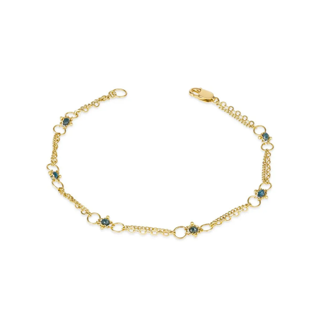 Amáli Blue Diamond Whisper Chain Bracelet