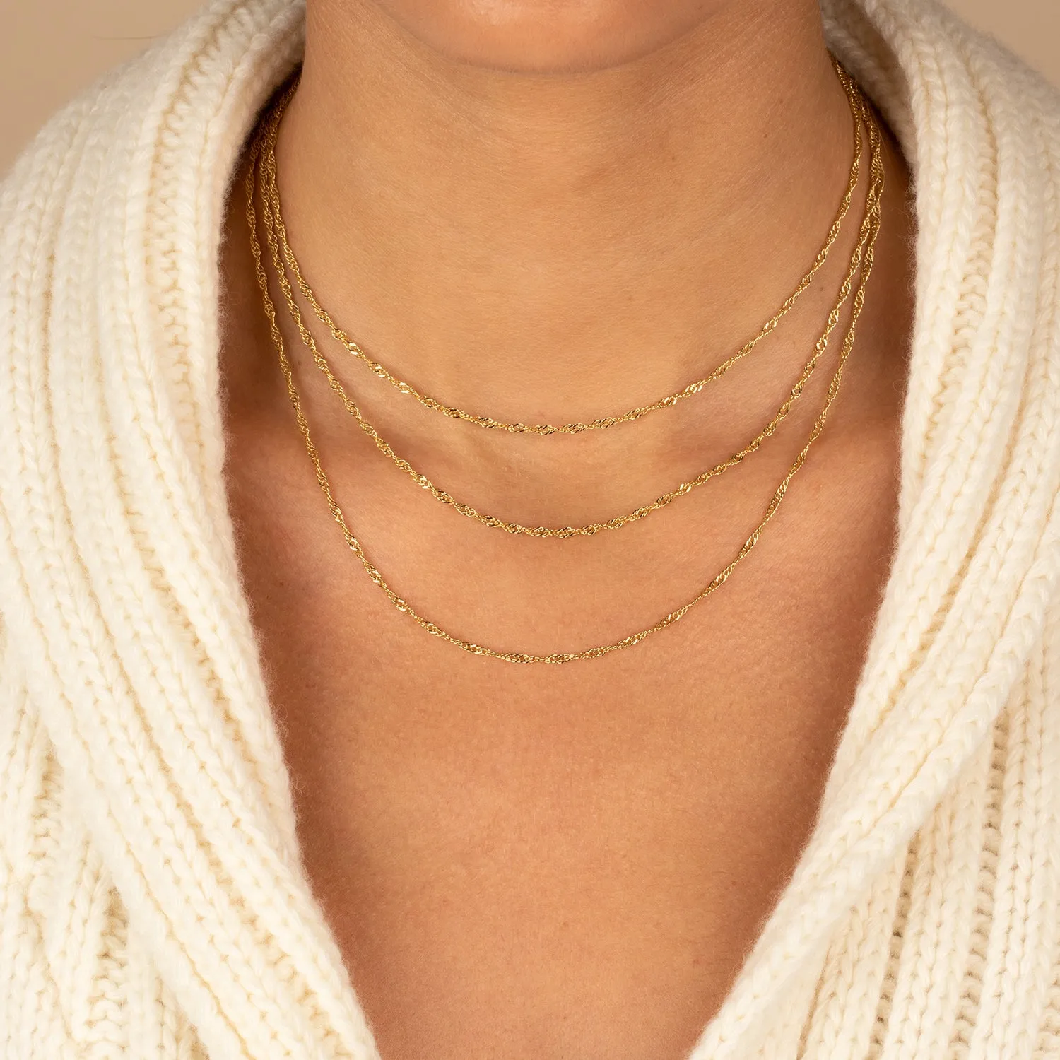 Baby Twisted Rope Chain Necklace