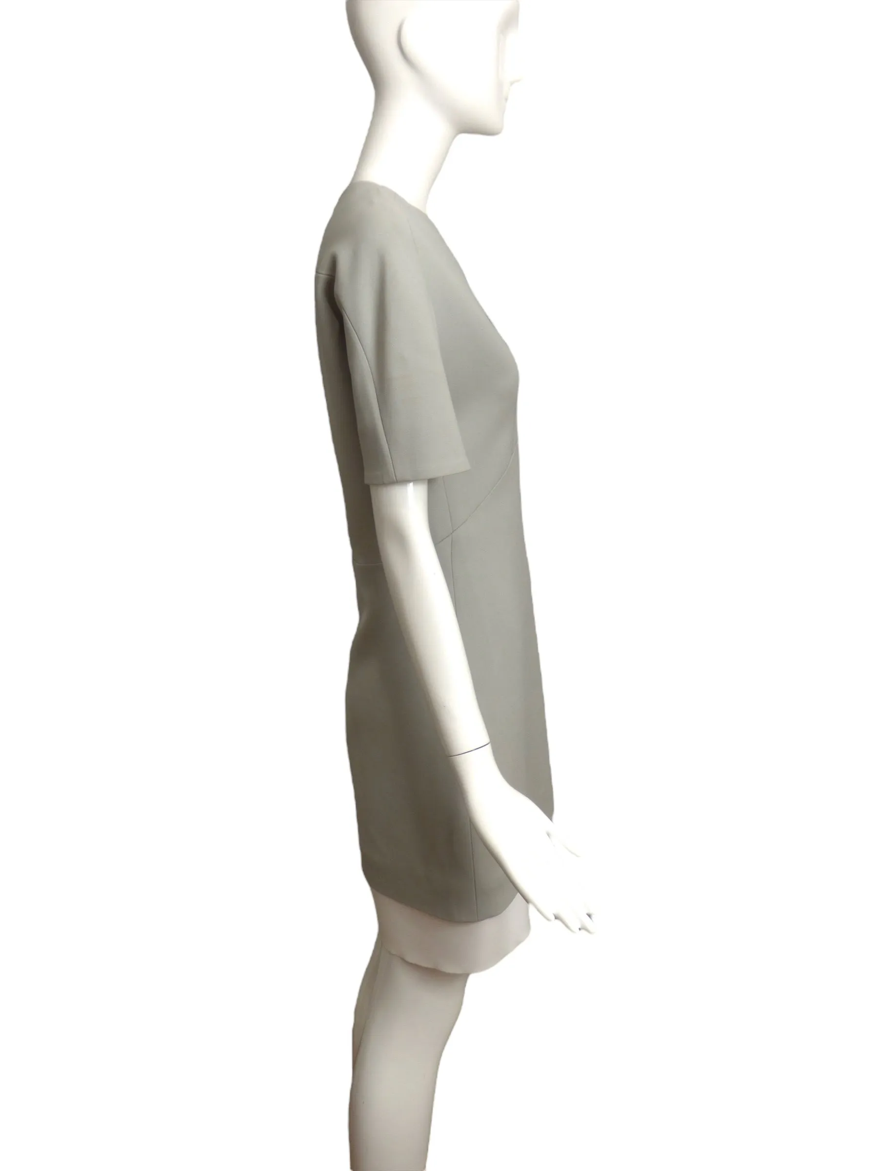 BALENCIAGA- 2013 Grey Crepe & Neoprene Dress, Size 8