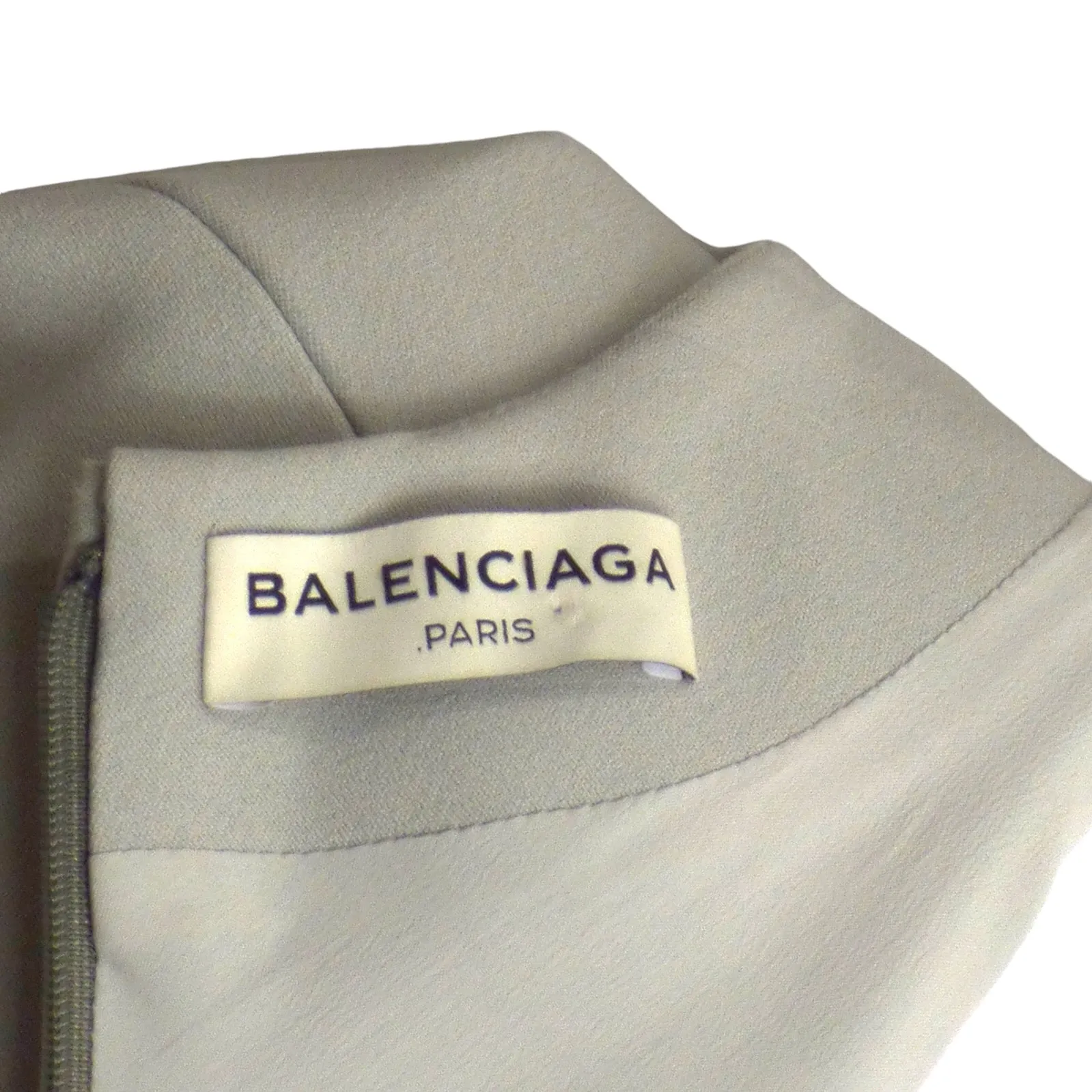BALENCIAGA- 2013 Grey Crepe & Neoprene Dress, Size 8