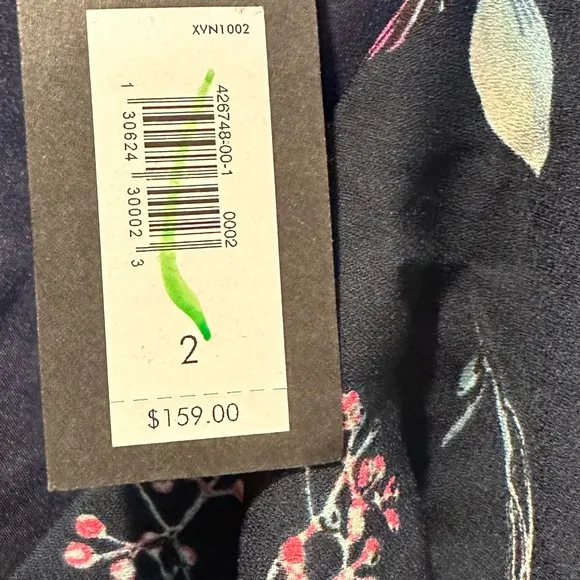 Banana Republic NWT blue white Floral maxi-Wrap Maxi Dress sleeveless-size 2