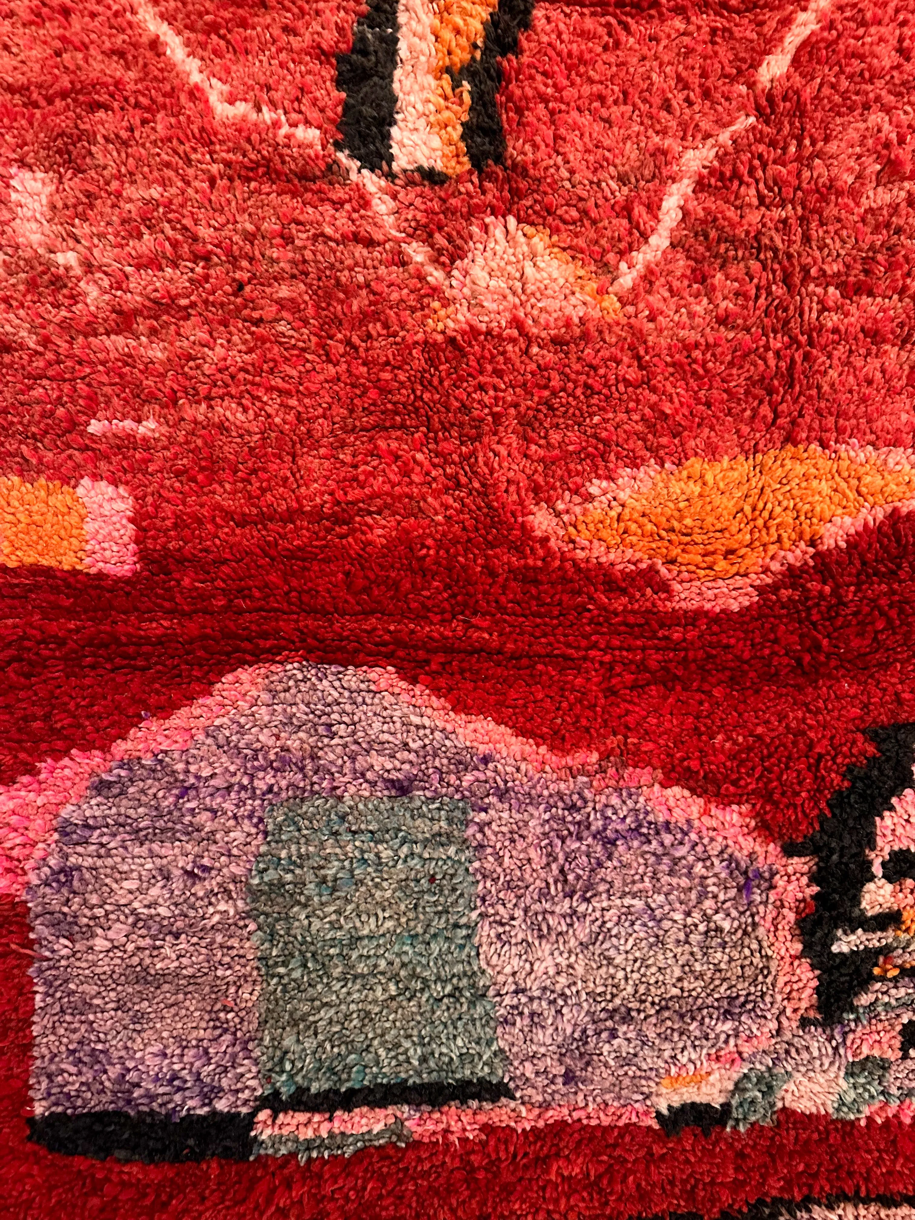 Ben Guerir Abstract Vintage Hand-Knot