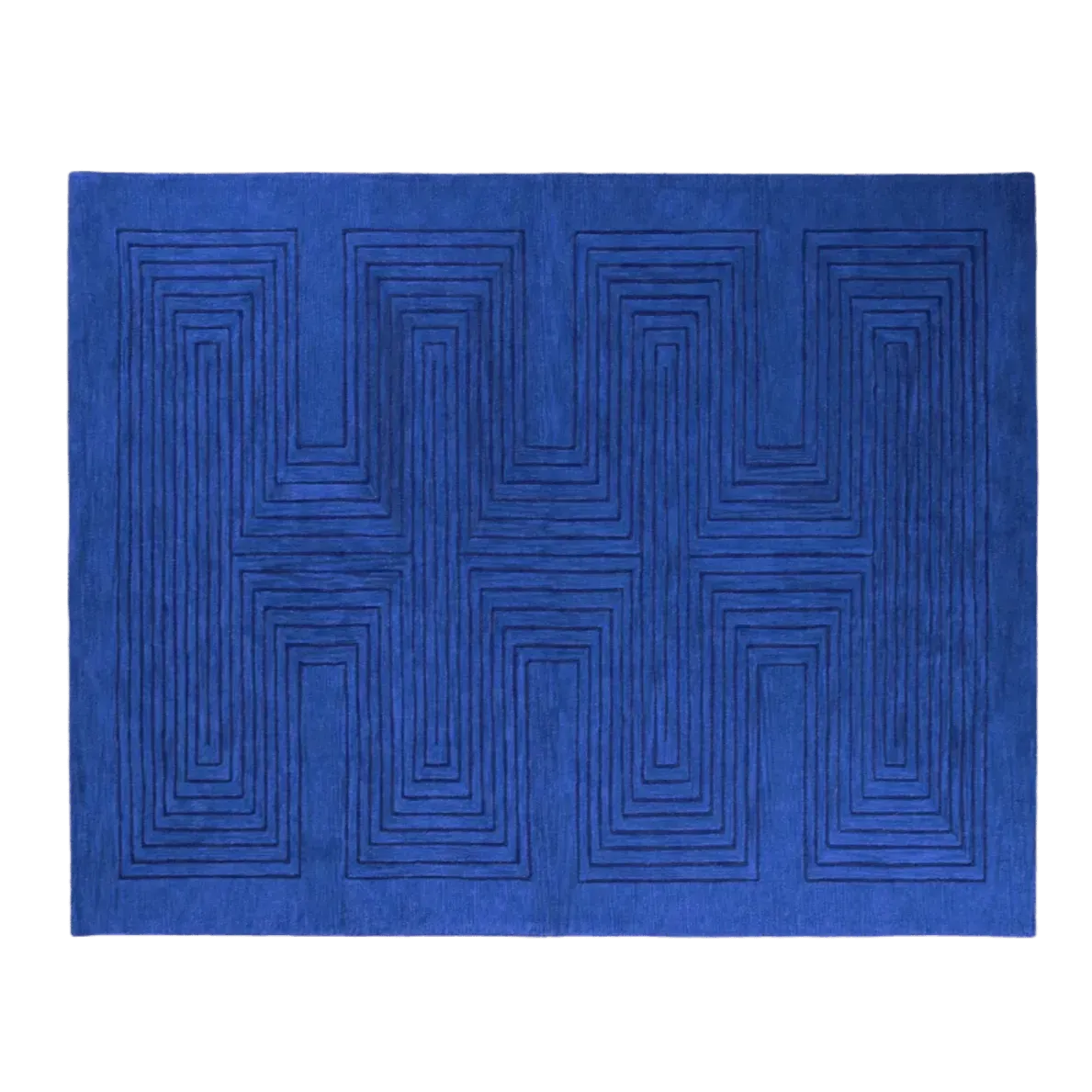 Blue Artic Geo Modern Hand Tufted Wool Rug