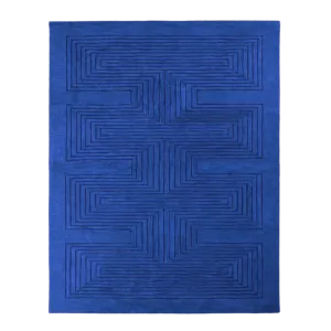 Blue Artic Geo Modern Hand Tufted Wool Rug