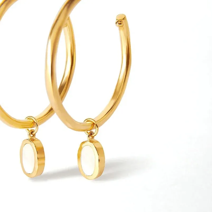 Boho & Mala 18k Gold Plated Hoop Earring
