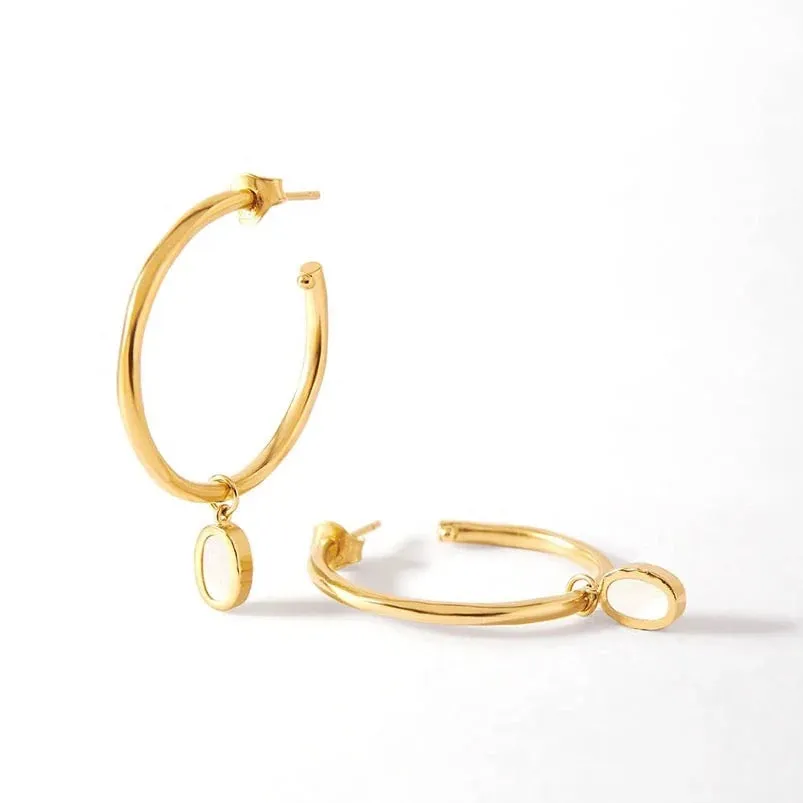 Boho & Mala 18k Gold Plated Hoop Earring