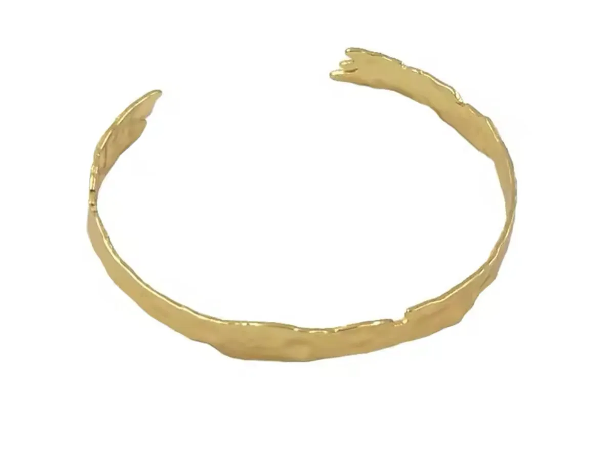 Boho & Mala Brass Cuff Bracelet