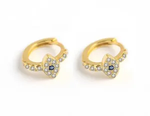 Boho & Mala Evil Eye 18k Gold Plated Hoop Earrings DE1019