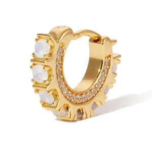 Boho & Mala Opal Star Huggies 18k Gold Plated Hoop Earring
