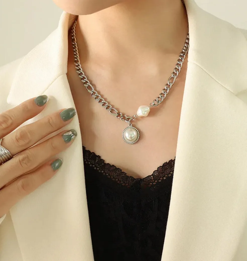 Boho & Mala Stainless Steel Pendant Necklace
