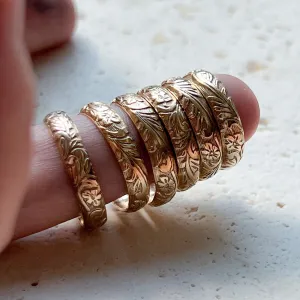 Bon Voyage Floral Stacker Ring