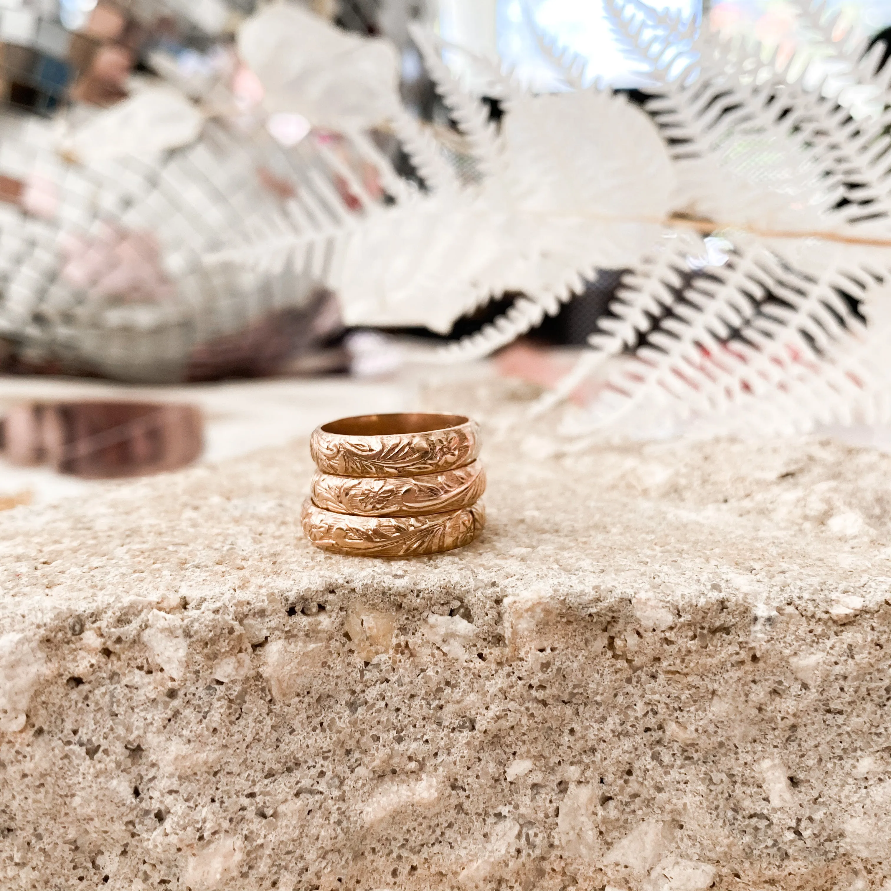 Bon Voyage Floral Stacker Ring