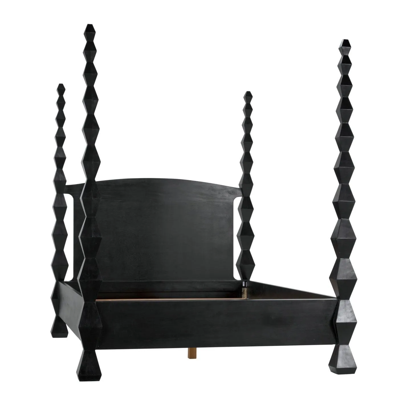 Brancusi Bed, Queen, Hand Rubbed Black
