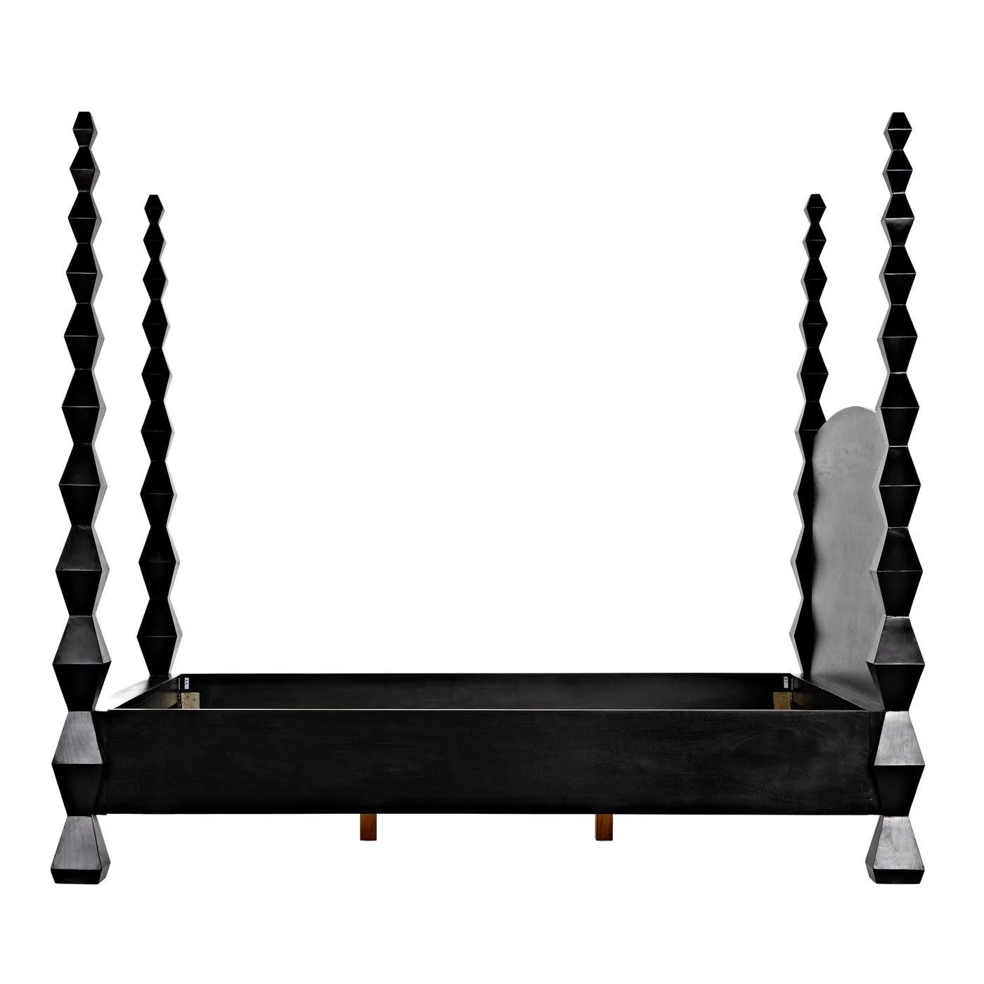 Brancusi Bed, Queen, Hand Rubbed Black