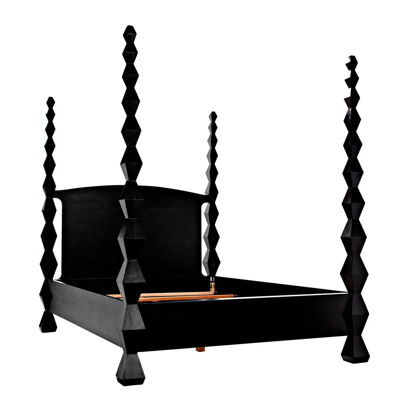 Brancusi Bed, Queen, Hand Rubbed Black