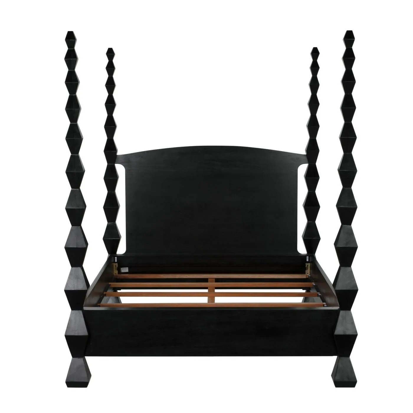 Brancusi Bed, Queen, Hand Rubbed Black