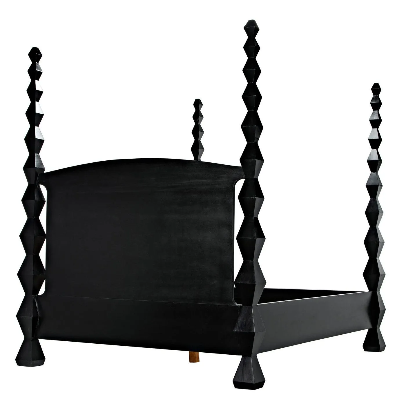 Brancusi Bed, Queen, Hand Rubbed Black